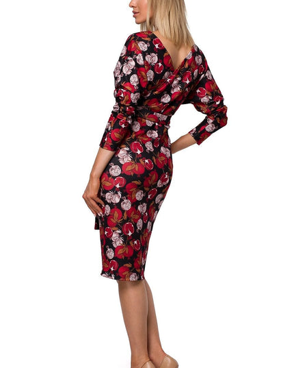 Robe tricot ajustée imprimée