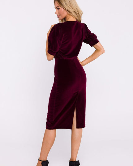 Robe en velours avec manches courtes