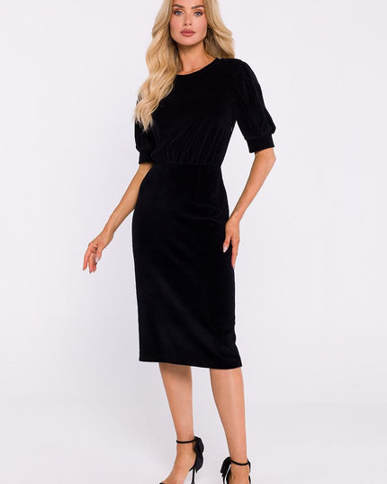 Robe en velours avec manches courtes