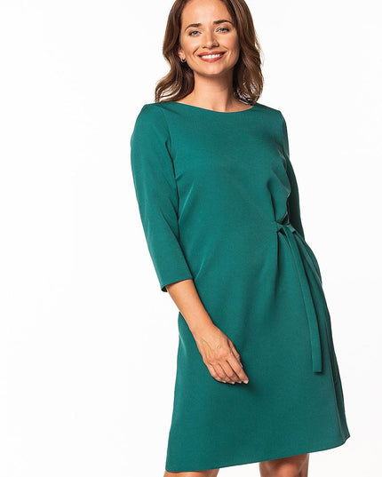 Robe verte manches 3/4