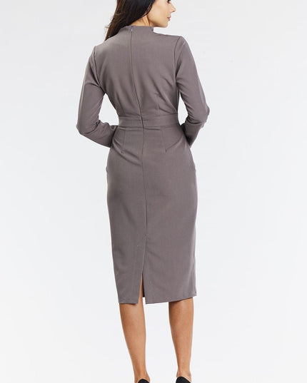 Robe midi ajustée verte