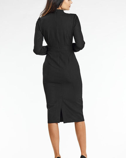 Robe midi ajustée verte