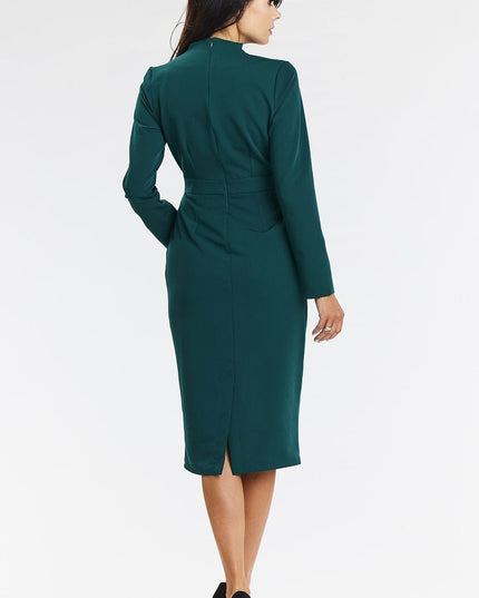 Robe midi ajustée verte