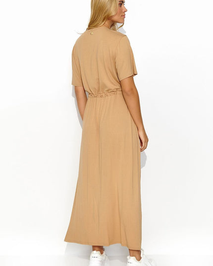 Robe longue chic avec ceinture