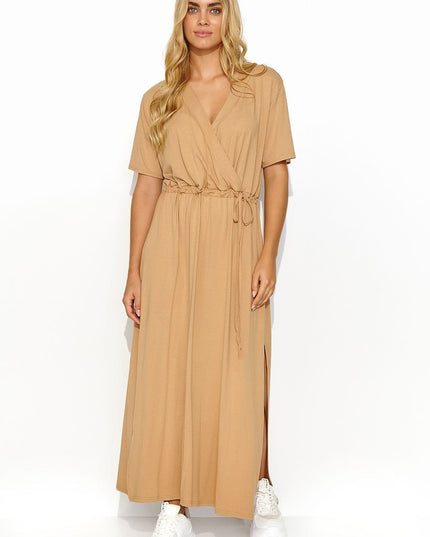 Robe longue chic avec ceinture