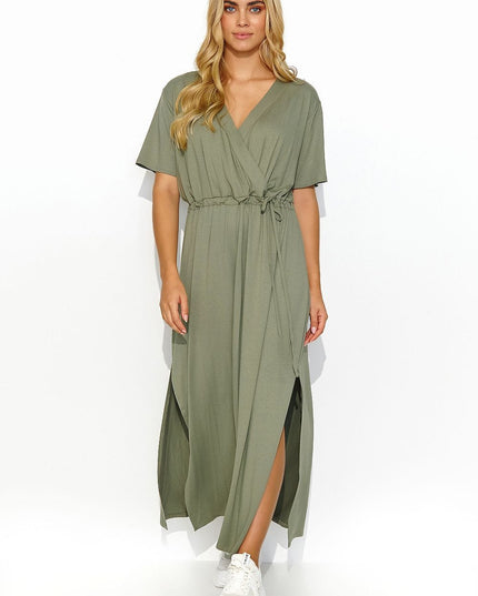 Robe longue chic avec ceinture