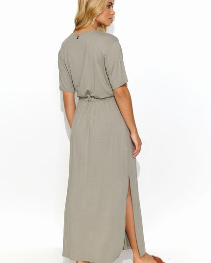 Robe longue chic avec ceinture