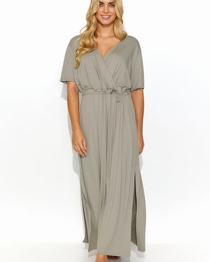 Robe longue chic avec ceinture