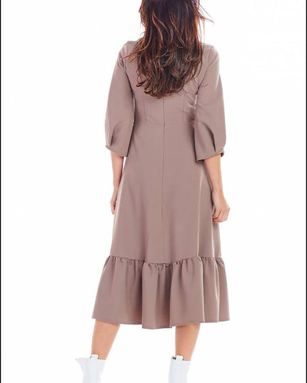 Robe midi ample avec volant