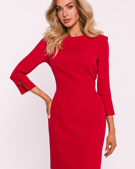 Robe fuchsia manches 7/8