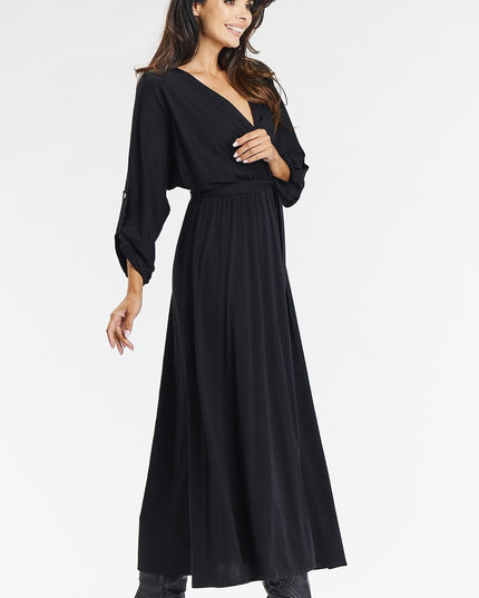 Robe longue vert ample enveloppante