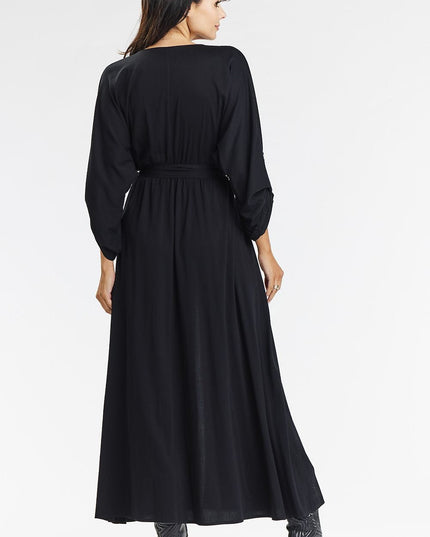 Robe longue vert ample enveloppante