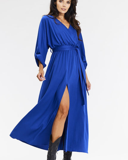 Robe longue vert ample enveloppante