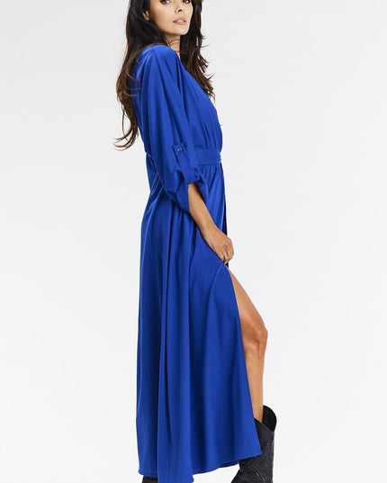 Robe longue vert ample enveloppante