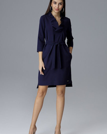 Robe bleue ample chic