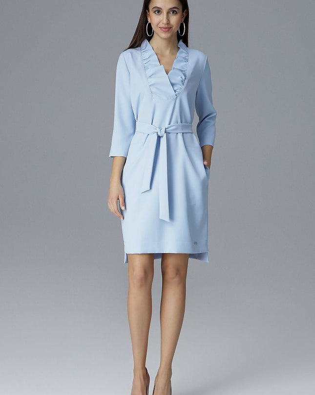 Robe bleue ample chic