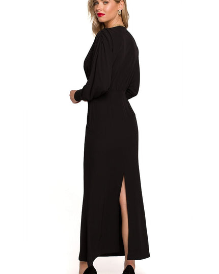 Robe fuchsia manches volumineuses