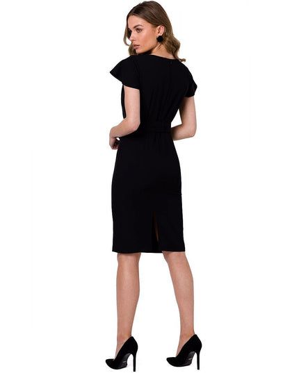 Robe cocktail fuchsia avec ceinture