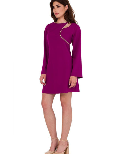 Robe fuchsia manches larges