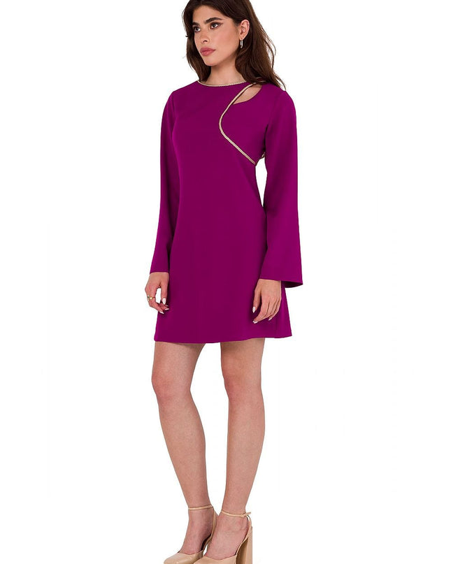 Robe fuchsia manches larges