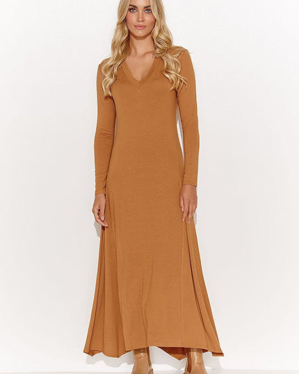 Robe longue en viscose graphite