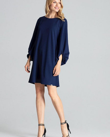 Robe midi trapèze grise