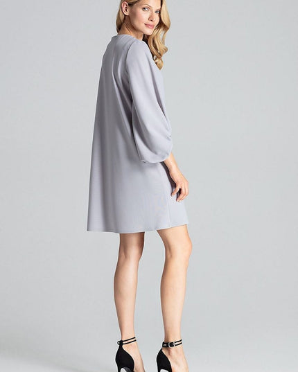 Robe midi trapèze grise