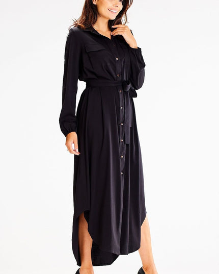 Robe longue ample à ceinture