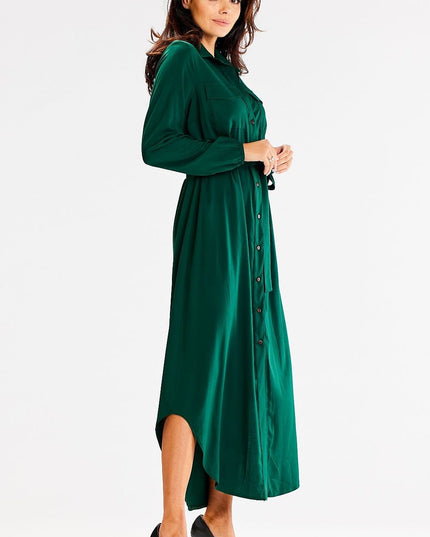 Robe longue ample à ceinture