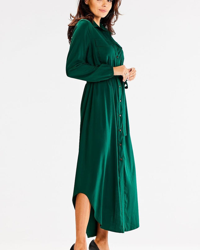 Robe longue ample à ceinture