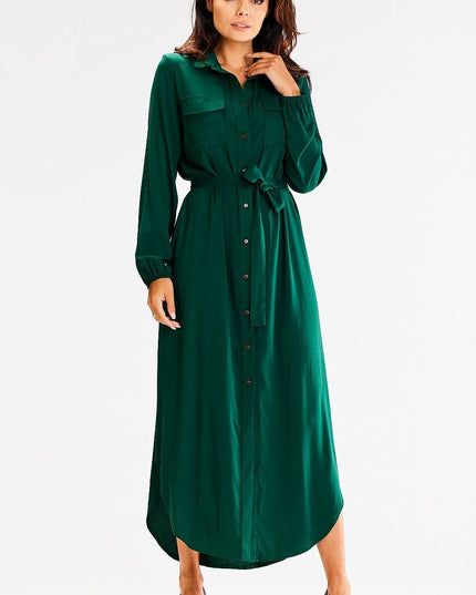 Robe longue ample à ceinture