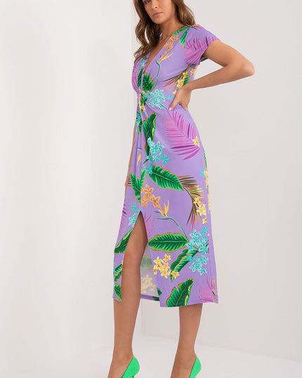 Robe droite col en V