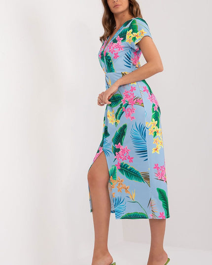 Robe droite col en V