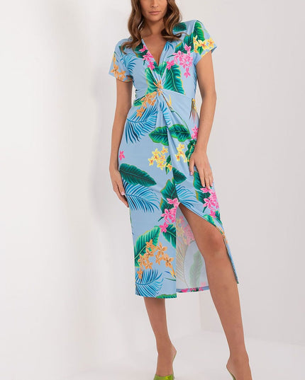 Robe droite col en V