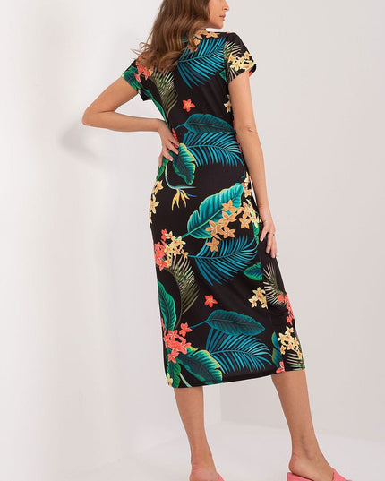 Robe droite col en V