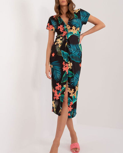 Robe droite col en V