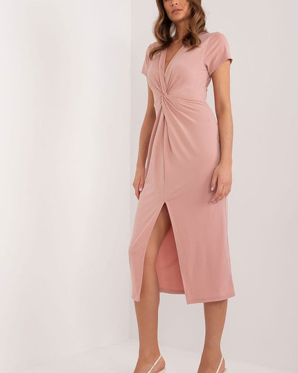 Robe droite col en V