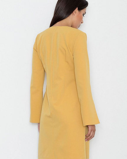 Robe jaune coupe droite