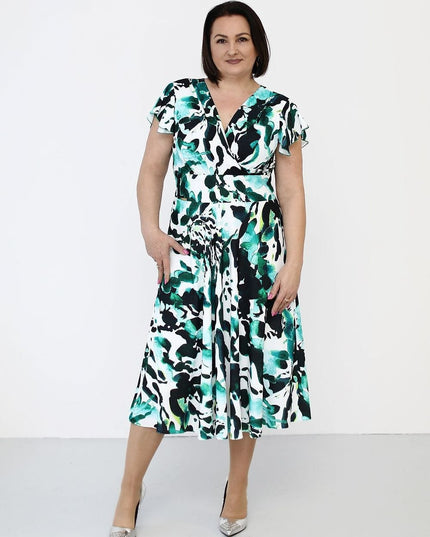 Robe portefeuille à imprimé abstrait