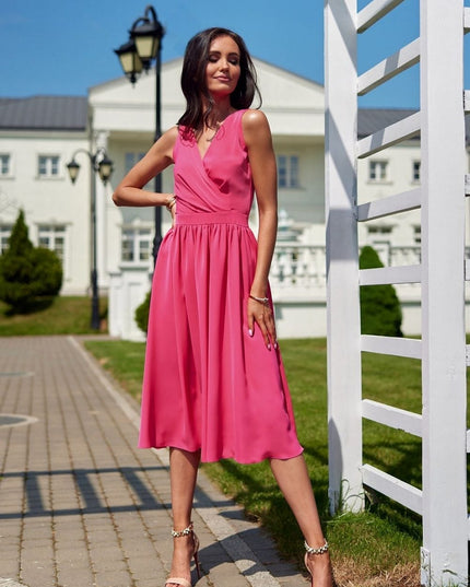 Robe midi à bretelles épaisses