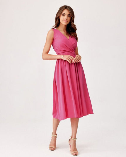 Robe midi à bretelles épaisses