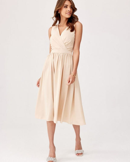 Robe midi à bretelles épaisses