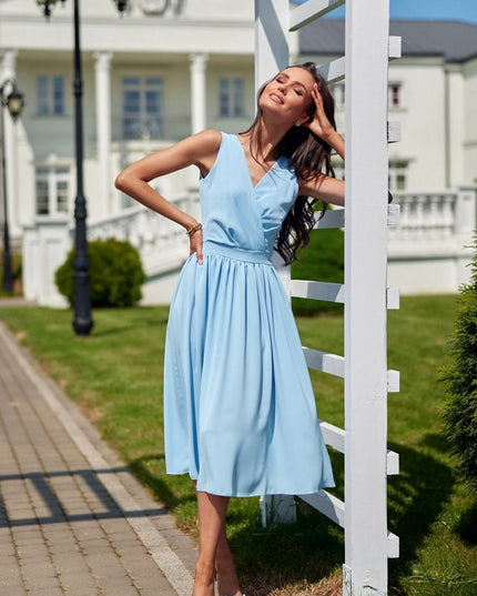 Robe midi à bretelles épaisses