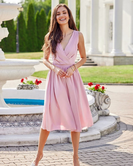 Robe midi à bretelles épaisses