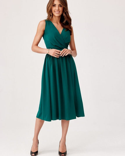 Robe midi à bretelles épaisses