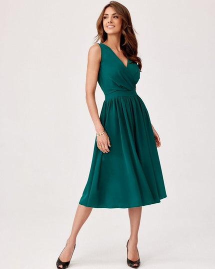 Robe midi à bretelles épaisses