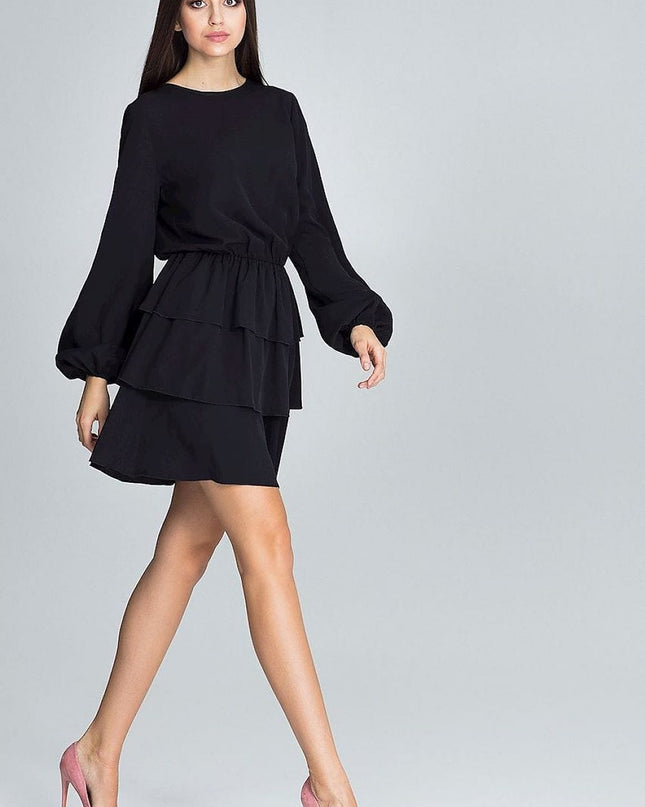 Robe noire à manches longues