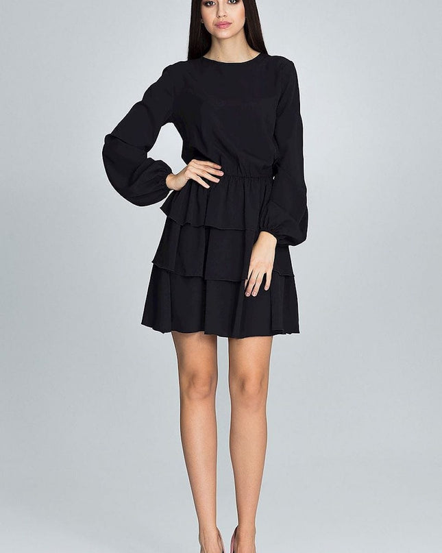 Robe noire à manches longues
