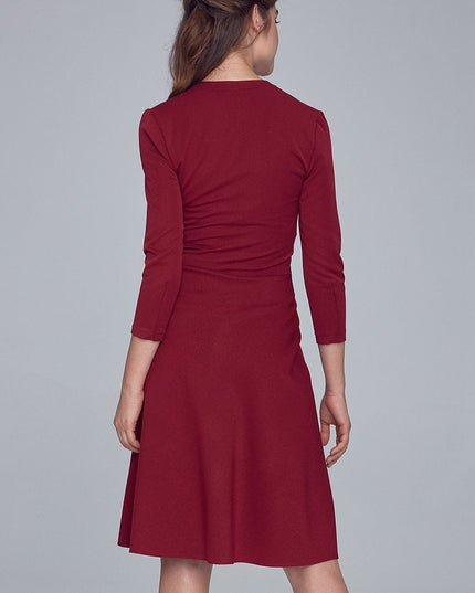 Robe droite manches 3/4
