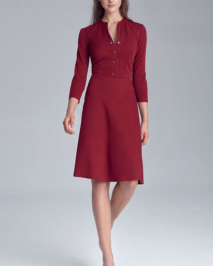 Robe droite manches 3/4